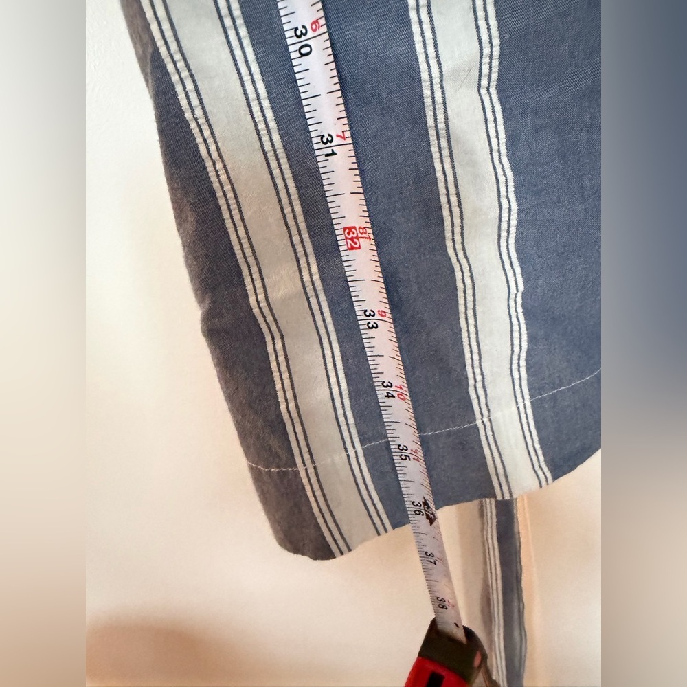 Gap Stripe 3/4 Sleeve Blue & White Stripe Dress - Picture 12 of 14